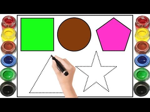 Shapes Name learn shapes name Square circle Pentagon Shapes colors Drawing Shapes for kids