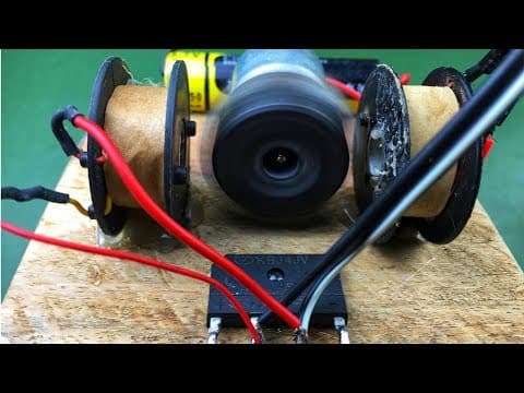 DIY Electric Free Energy Generator Using DC Motor With Magnet - Homemade Science Experiment Project