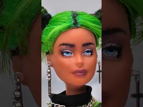 We turned an ordinary doll into billy eilish 