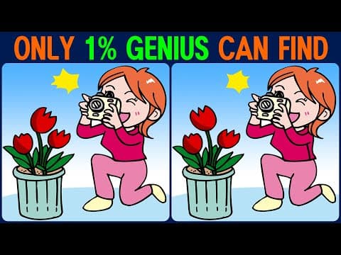 Brain exercise quiz! Find the difference between! │ Increases concentration!