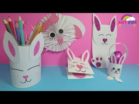 Easy Paper Bunny Craft for Kids | DIY Easter Paper Crafts
