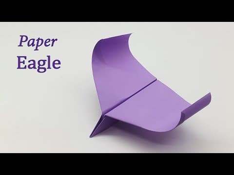How To Make An Easy Paper Airplanes That Fly Far And Fast  Easy Eagle Paper Plane