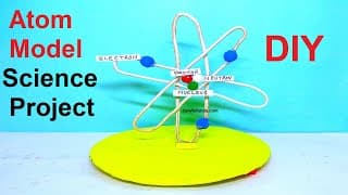 how to make a atom structure model 3d science project for science exhibition