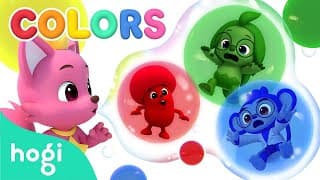 Pop The Bubbles! Learn Colors with Colorful Bubbles | Colors Songs | Kids Learn Colors | Hogi