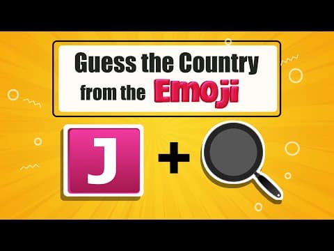 Guess the Country by the Emojis | Can You Guess Them All? | Emoji Puzzle Game for Kids!