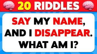 Twenty Riddles That Will Test Your Brain Speed  Brain Teasers and Riddle Quiz