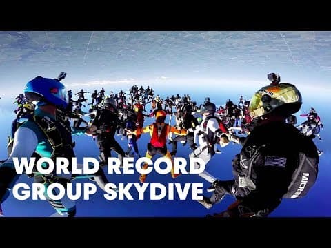World Record Group Skydive with a 164-Person Formation