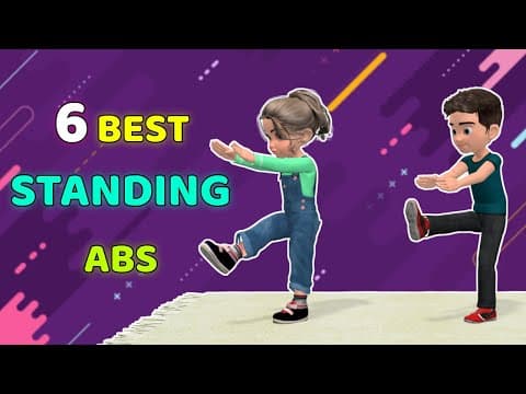 6 STANDING ABS TO LOSE BELLY FAT - Kids Workout