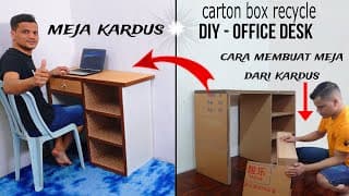 DIY how to make an office desk from used cardboard boxes useful ideas art diy