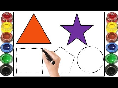 Shapes Drawing Shapes name Triangle Star Square 2D Shapes Drawing Shapes colors for kids