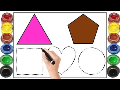 Learn Shapes Shapes drawing Shapes name for kids Triangle Circle Square 2D Shapes Drawing