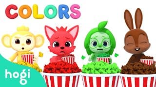 Learn Colors with Rainbow Popcorn  | Colors Songs | Kids Learn Colors | Pinkfong Hogi