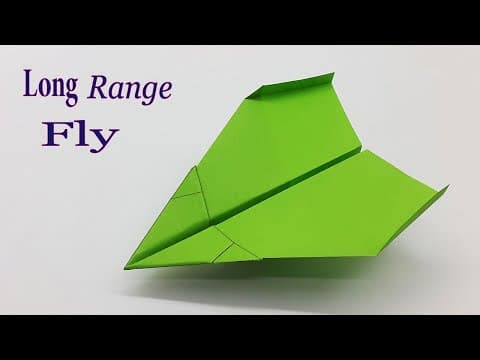 How To Make a Long Range Paper Plane  Easy Origami Airplane