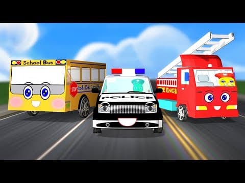 Cars and Trucks  Learn About Service Vehicles with Baby Shapes