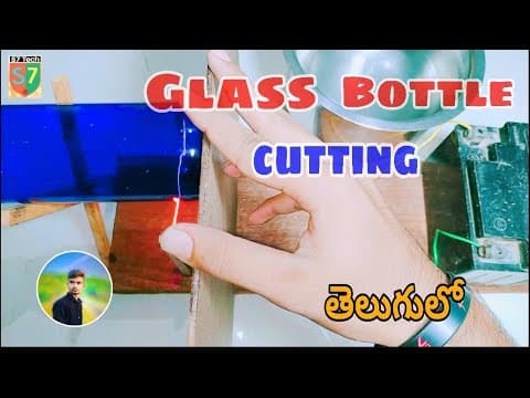How to cut Glass Bottle at home easily in telugu || Bottle crafts