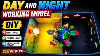 day and night working model for science project exhibition - simple and easy - diy