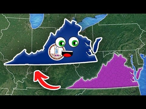 Virginia - Geography Counties and Independent Cities - 50 States of America