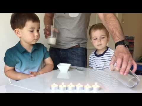Homemade fire extinguisher science project for children
