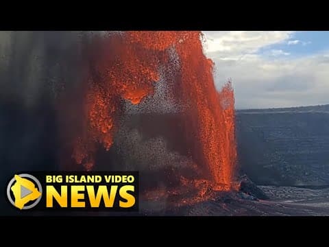 Giant Lava Fountains Erupt At Kilauea Before Memorial Day (May 25, 2025) - YouTube