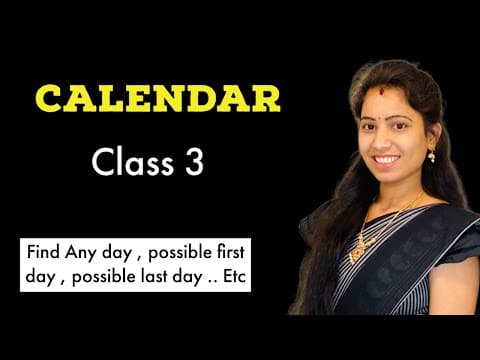 Calendars - Class 3 || calendar Reasoning || arithmetic | Tips and tricks | Logical Reasoning Telugu