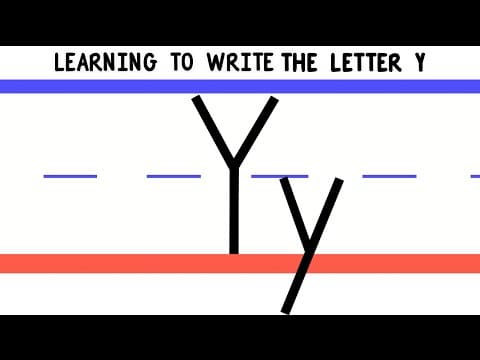 Write the letter y - abc writing for kids - alphabet handwriting by 123abctv