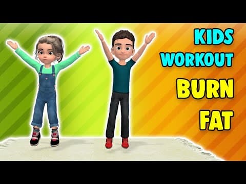 20 min daily kids exercise: burn fat, burn calories, be active