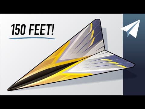 How to fold a paper airplane that flies really far 150 feet ! - nighthawk
