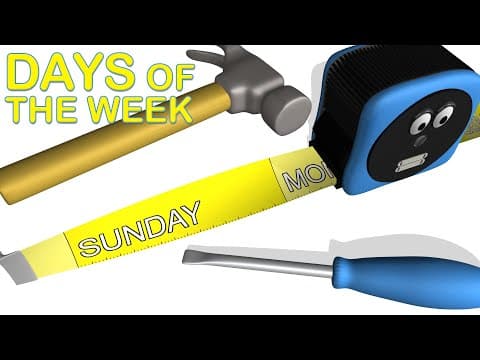 Toy Tools Teach Days of the Week: Sunday, Monday, Tuesday, Wednesday, Thursday, Friday, Saturday