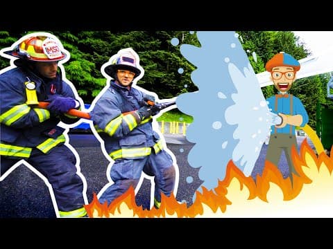 Blippi at the fire station - explore with blippi! - educational videos for toddlers
