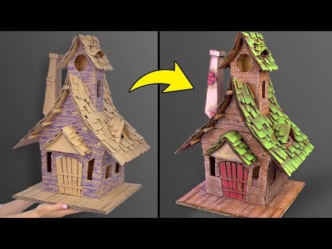 Fairies welcome! diy cardboard fairy house