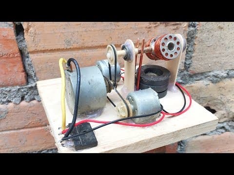 Free Energy Generator With DC Motor , Self Running Machine High Voltage System