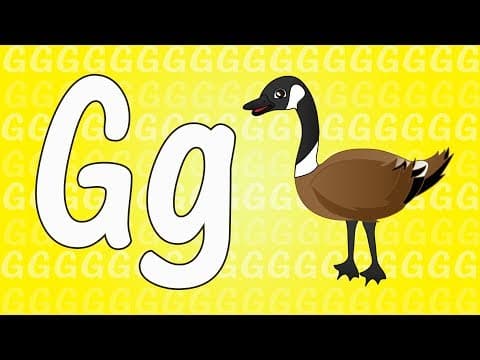 Letter g song for kids - words that start with g - animals that start with g