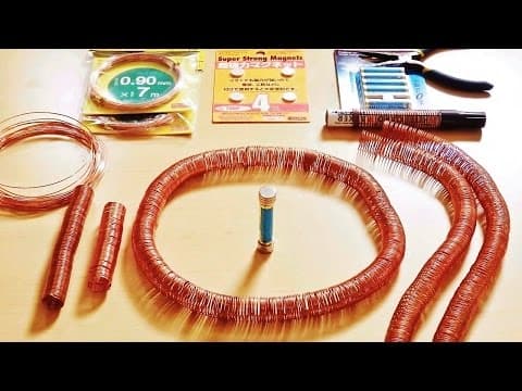 How to make simplest electromagnetic train