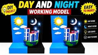day and night working model science project for exhibition - innovative ideas design