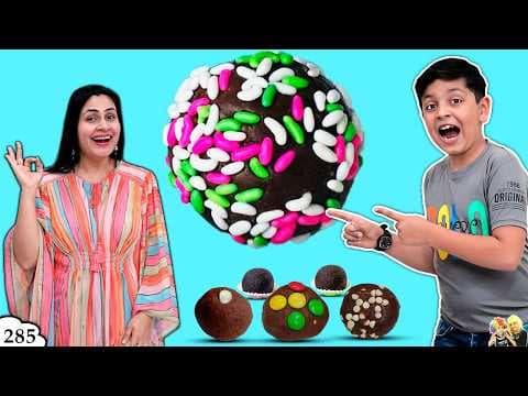 AAYU NE BANAYA CHOCOLATE KA LADDU - Kids Cooking without fire - Aayu and Pihu Show