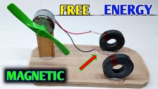 How to make free energy magnetic generator with two magnets and dc motor | convert energy