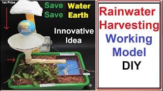 Rainwater harvesting working model | inspire award science project to save water ) DIY
