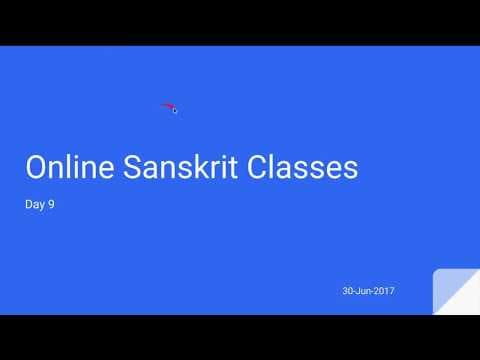 Sanskrit for Beginners - Day 9