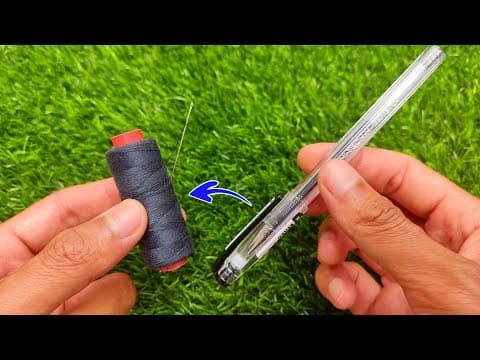Few people know, Easiest way to thread a needle with a Ballpoint Pen