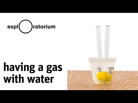 Use a 9-volt battery to break water into its elemental components