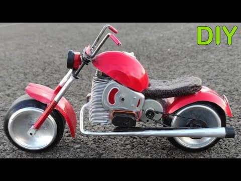 How to make a Amazing Mini Motorcycle with Soda Cans - DIY