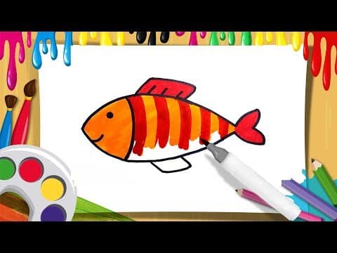 Draw and color fish easy-how to draw fish step by step-onlinedrawingschool