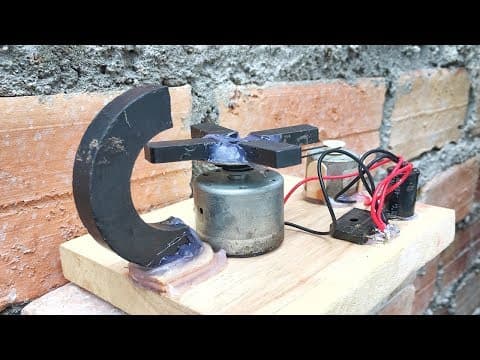 New Free Energy Technology With Light Bulb Using DC Motor , Self Running Machine