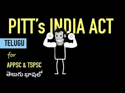 తెలుగు : Pitt's India Act 1784 in Telugu | Modern History