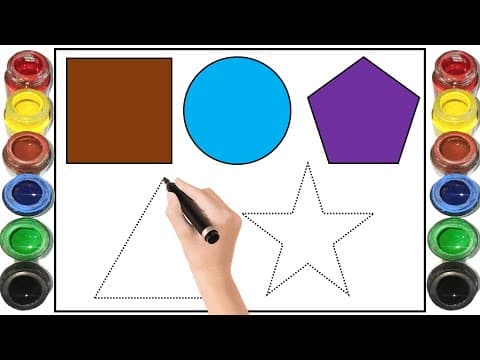 kids shapes drawing shapes shapes name drawing circle triangle square pentagon