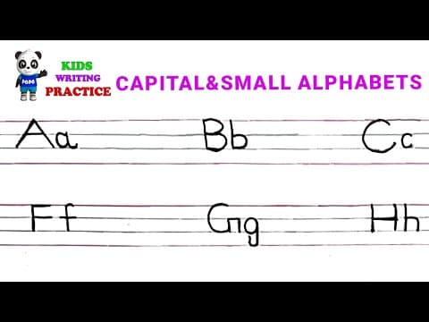 How to write capital and small alphabet letters - kids writing practice - writing alphabet