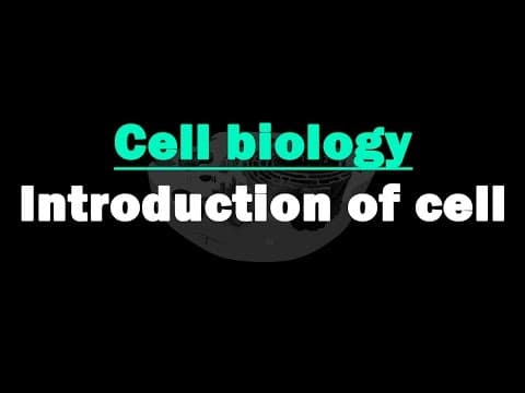 Cell Biology | Introduction to cell | Cells Structure | Biology | Science
