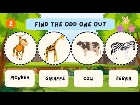 Find The Odd One Out | Farm VS Wild Animals | Part 6 | Practice My Worksheets
