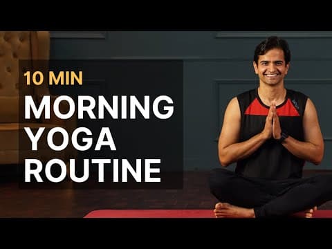 10 minute morning yoga routine for beginners | Yoga with Naveen