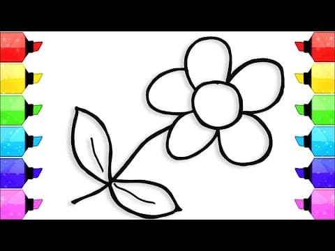 Let's Create Colorful Garden! Flower Drawing, Painting, and Coloring Adventure for Kids and Toddlers